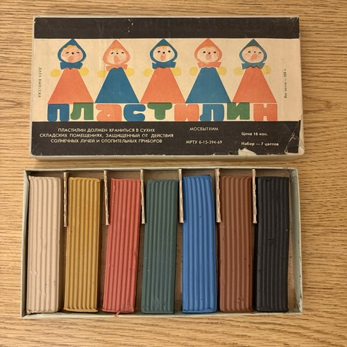 Vintage soviet ussr plastilin - vintage,
