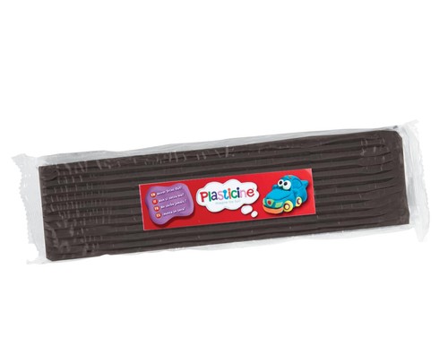 Plastilin schwarz 400g - schwarz,